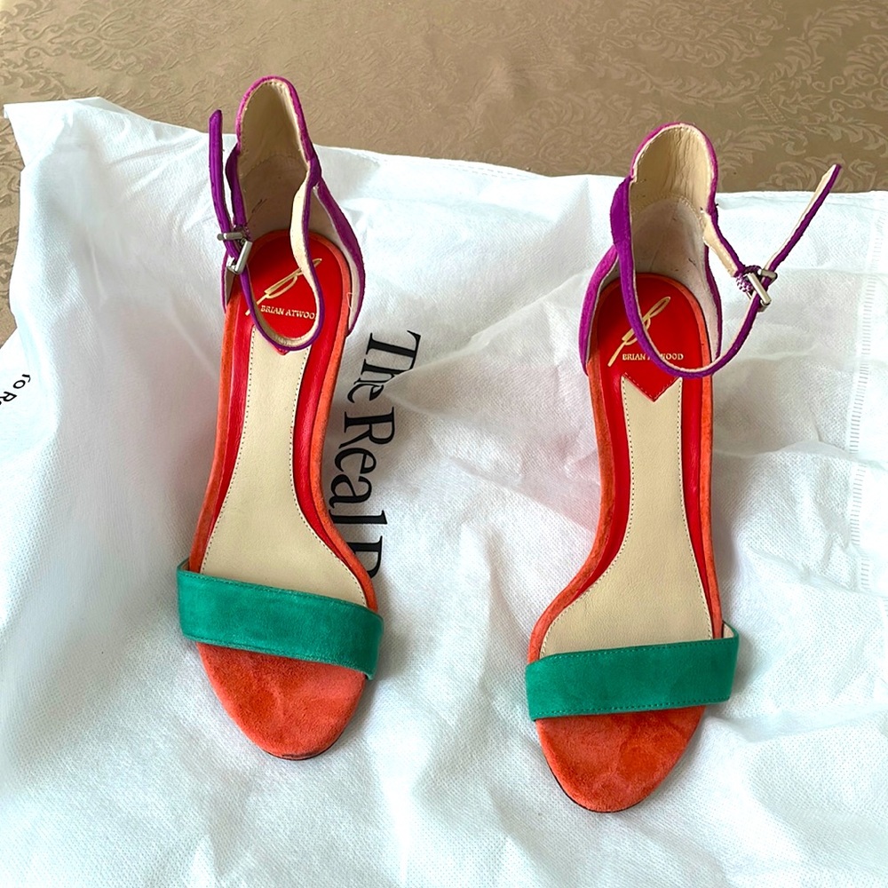 Brian Atwood suede platform